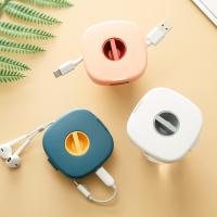 3 piezas USB Cable Winder cargador cable titular vacío compacto Teléfono Cable portátil organizador versátil retráctil Cable de gestión, 3 colores - details 3