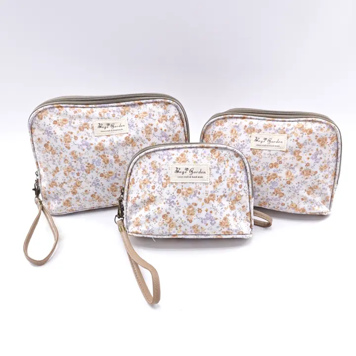Bagsgarden Neceser Floral de 3 Piezas Impermeable - Ideal para Cosméticos, Viajes y Gran Capacidad de Almacenamiento - 1