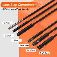 Cámara De Endoscopio Industrial VISHRT De 4.3 Pulgadas IPS Con Lente Dual/Triple Cable Rígido Para Inspección De Tubos Y Piping - details 1