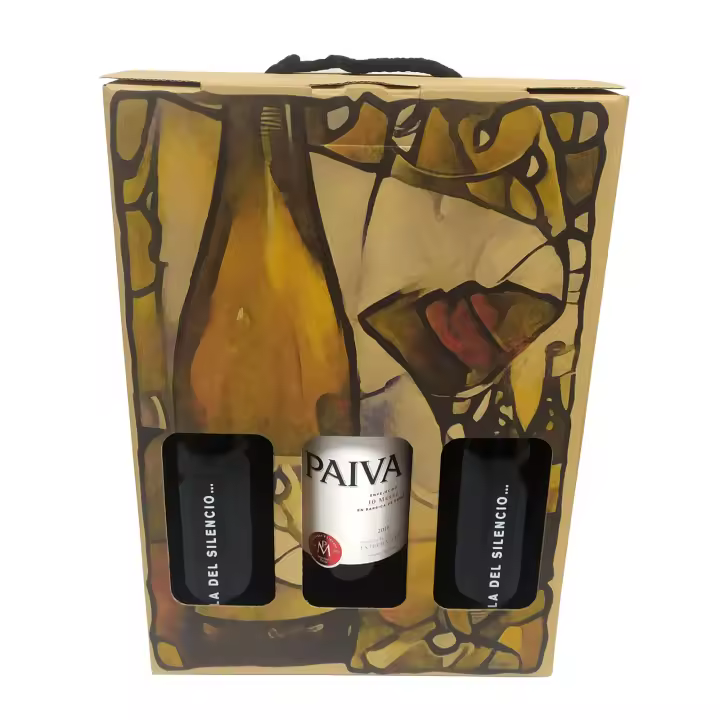 Estuche para los amantes del vino con 2 botellas de Habla del Silencio y una botella de Paiva - 1