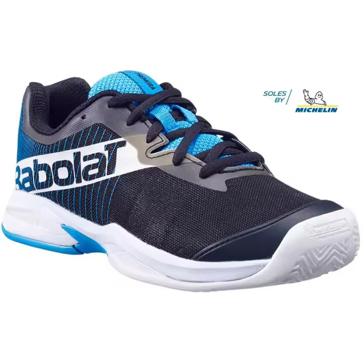 Zapatillas de Padel Babolat Premura Junior Negro y Azul. Babolat a un precio increíble, Juega al padel con el mejor calzado ¡OFERTÓN! - 1
