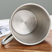 Taza De Acero Inoxidable 300ml Con Mano Para Bebidas Y Café Doble Capa Para Hogar Y Comedor Tazas De Cerveza Dorado Y Plata - details 7