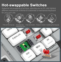 Teclado Mecánico De Juego E-YOOSO Z84 Slim Con Bluetooth 5.0 Y Cable USB 2.4G 84 Teclas Para PC Laptop Compatible Con Tablet - details 8