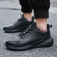 Zapatos Casuales Para Hombre En Cuero Transpirables Zapatillas De Correr Y Caminar Ligeros Antideslizantes Vulcanizados Para Exterior - details 19