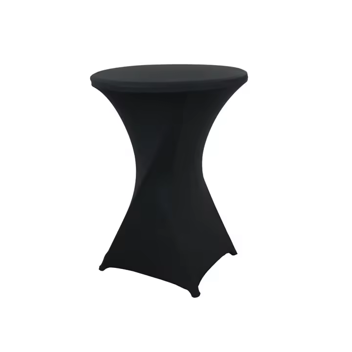 Mantel Redondo Elástico De Spandex Para Mesa De Coctel Fiesta Boda Hotel Decoración De Mesa Lavable Y Reutilizable - 1