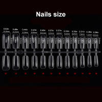 Kit De Uñas Postizas De Presión Para Mujeres Y Niñas 24 Piezas Juego De Uñas Postizas Cortas Cuadradas Con Diseño De Flores Geométricas Y Brillo Moda Oficina - details 55