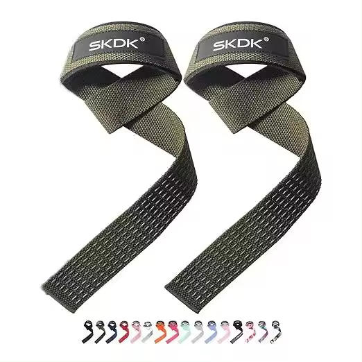 Correas de agarre de silicona antideslizantes (2/4/3 pares) para el aumento de pesas y entrenamiento de Manos, accesorios de fitness para peso muerto. - 1