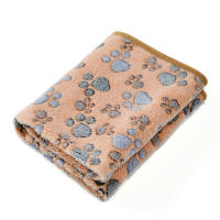 Alfombra De Cama Para Perros Pequeños Y Medianos Con Estampado De Patas De Peluche Coral Suave Para Gatos Accesorios Para Bulldog Schnauzer - details 1