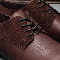 Zapatos Derbys Para Hombre De Cuero Genuino Ultraligeros Y Cómodos Moda Casual Negro Talla True Fit Material De Suela De Goma - details 13