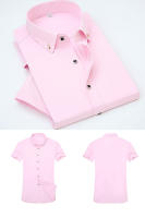Camisa De Encaje Para Hombre De Alta Calidad No Planchable Manga Corta Nuevo Ropa Sólida Negocios Colores Blanco Azul Negro Rojo Marca GOZBKF - details 12