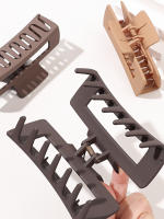 12 Pcs Clips Para El Cabello De Rectángulo Neutral Accesorios Para Mujeres Y Niñas Incluye 6 Grandes De 3.4 Pulgadas Y 6 Pequeñas De 1.6 Pulgadas - details 1