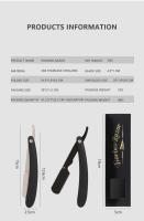 Cuchillo De Afeitar Plegable De Acero Inoxidable Para Hombres Barbero Cuchilla De Cejas Afeitadora De Barba Accesorios De Cabello - details 1
