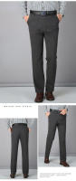 Pantalones Casuales Para Hombre 100% Algodón Verano Delgados Clásicos Otoño Gruesos Negocios Moda Cómodos Elásticos Rectos Talla Alta Bolsillos - details 8