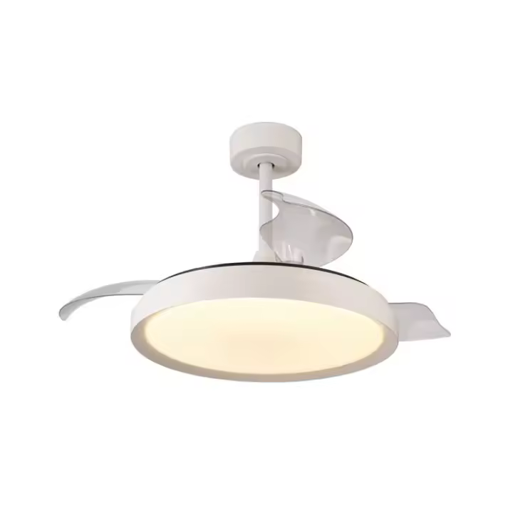 Ventilador de techo LED con aspas plegables MISTRAL blanco, 30W 2700K-5000K, 3200Lm de Mantra iluminación | LeonLeds - 1