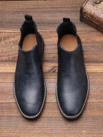 Botas Chelsea Retro Para Hombre 2024 Comodidad Moda Cuero Sintético Botas De Tobillo Encima De La Rodilla Material De Suela TPR - details 1
