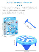 "Juguetes infantiles, mini pingüinos rompehielos, juego para romper Hielo para salvar a los pingüinos, Mesa Infantil Interactiva Padres-Hijos Juguetes de fideos, ajustados para la interacción familiar." - details 6