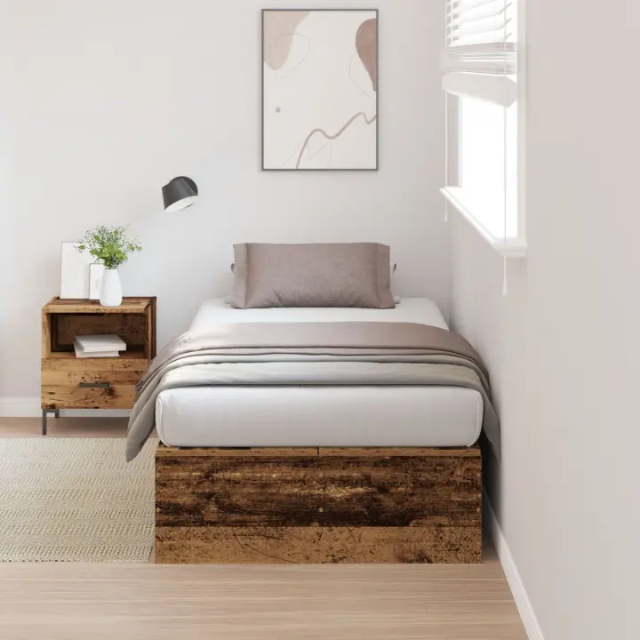vidaXL Estructura de cama Madera antigua Madera maciza recuperada - 1