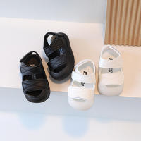 Sandalias De Playa Para Niñas Verano Zapatos Infantiles De Color Sólido Cierre De Correa Antideslizante Transpirable Talla True Fit - details 4