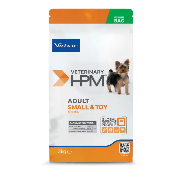 Virbac Veterinary HPM Adult Small & Toy - Pienso para Perros Adultos de Razas Pequeñas o Mini - 1