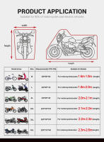 Cubierta Impermeable Para Motocicleta Accesorios Moto Protección Contra La Lluvia Y Polvo En 8 Colores M-4XL Funda Para Scooter Y Bicicleta - details 4