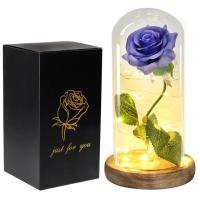 Rosa Eterna De Cristal Con Flores Artificiales Belleza Y El Bestia Regalo Para San Valentín Boda Cumpleaños Decoración - details 7