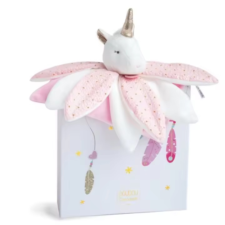 Doudou pétalos Unicornio 26 cm DouDou et Compagnie - 1