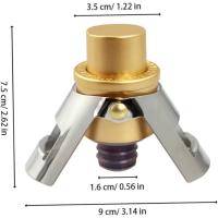 Tapa De Vino De Acero Inoxidable Para Botella Espumosa Champagne Con Bomba De Presión Integrada Y Sellado a Vacío Dorada - details 3