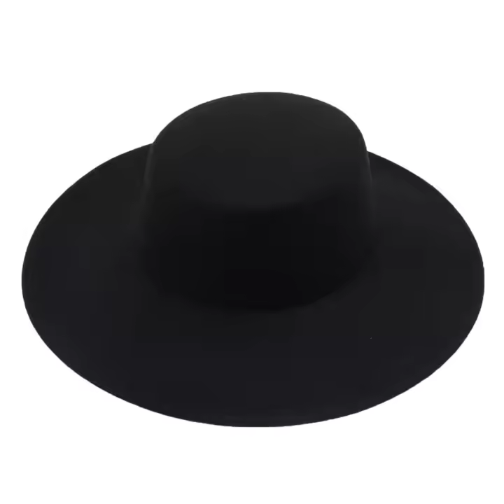 Gorro De Lana Vintage Para Mujer Invierno Broche Ancho Acolchado Gorro De Paja Panama De Lana Estilo Jazz Moda Casual - 1
