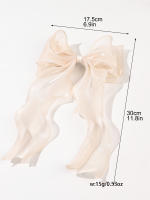 Pinza Para El Cabello De Organza Blanca Con Lazo Flotante Para Mujeres Y Niñas Material De Raya Accesorio De Cabello De Alta Calidad - details 15