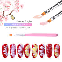 Set De Pinceles Para Arte De Uñas Profesional 8/12 Piezas Para Pintar Flores Herramienta De Arte De Uñas DIY Para Uso En Hogar Y Salón - details 3