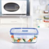 Recipiente Hermético de Vidrio Pure Box Active (Una Unidad)– 16x11x7 cm, 820 ml, Bicolor, Ideal para Alimentos Frescos y Conservación, Luminarc - details 0
