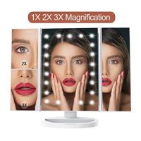 Espejo de Maquillaje LED Tríptico Wdruz Con Aumento Blanco - details 5