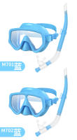 Traje de snorkel, máscara de amplio campo de visión, tubo de respiración semiseco, gafas de buceo de silicona, traje, equipo de buceo de dos piezas - details 14