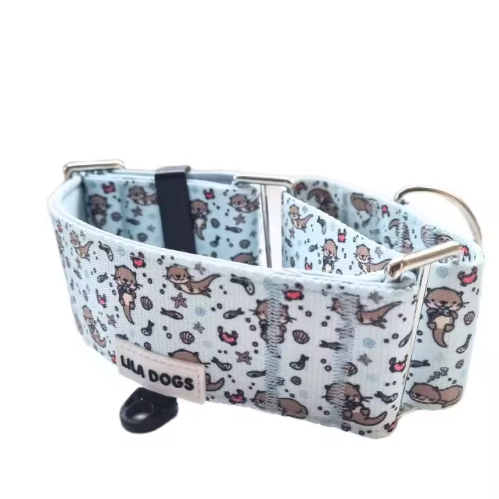 Collar Martingale Antiescape para Galgos y Otras Razas - Diseño Especial - Anillas Resistentes - Ajustable 30-42cm - Confort para Tu Perro - Marca Lila Dogs - 1
