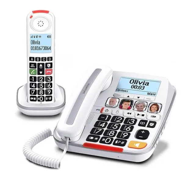 Teléfono Inalámbrico Swissvoice Xtra 3355 Combo Teclas Grandes Contestador Automático - 1