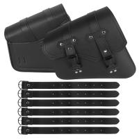 Bolsas De Silla Universal Para Motocicleta De Cuero PU Con Portabotellas Impermeable Para Café Racer Equipaje De Cruzer Custom - details 1