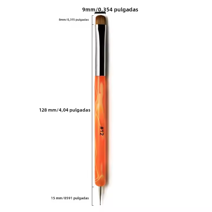 Pincel Profesional Para Manicura Francesa Mango De Acrílico Sin Químicos De Alta Importancia Unidad De Medida: 1 - 1