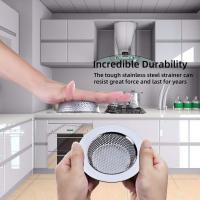 2 Piezas Filter Fregadero de Cocina Tapón Maple Inoxidiable Colador para Tocador Baño Filtra Residuos y Evitar El Bloqueo (11,5 cm) - details 4