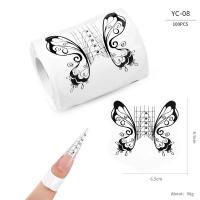 100pcs Formas De Uñas Artísticas Para Gel UV Extensión De Acrílico Estampado Francés Herramienta De Manicura Stencil Adhesivo Creativo Y Conveniente Para Uso Profesional O Doméstico - details 11