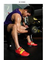 Zapatos De Gimnasio Para Hombres Y Mujeres Negros Rojos Con Cordones Y Anillas Para Levantamiento De Pesas Y Entrenamiento Completo Suela De Goma Microfibra Y Cuero Soporte Y Equilibrio - details 2