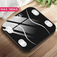 Báscula De Baño Inteligente Con Pantalla LED Retroiluminada Y Vidrio Templado Resistente Mide Hasta 180 Kg Batería Operada - details 10