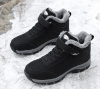 Botas Impermeables Para Hombres Y Mujeres 2023 Botines De Invierno Con Cierre De Correa Botas De Nieve De Hiking Material De Suela TPR Lining De Peluche Corto - details 9