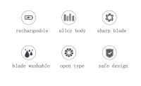 Trimmer De Pelo Nasal Cosoul N9Pro Recargable Para Hombres Y Mujeres Ajuste De Longitud De Acero Inoxidable Portátil Para Nariz Y Orejas - details 1