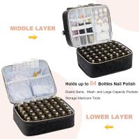 Bolsa de almacenamiento de uñas extraible de gran capacidad de Tres Capas puede servir 84 botellas de Caja de Luz de uñas - details 0
