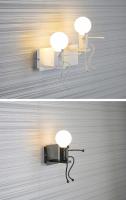 Lámpara De Pared Creativa Y Moderna Con Muñecos Nórdica De Metal Para Iluminación De Dormitorio Y Sala De Niños Y Bebés - details 8
