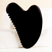 Black Obsidian Gua Sha Facial Herramienta De Cuidado De La Piel Massajeador De Piedra Mineral Natural Para Ojos Cabeza Y Cuerpo - details 1