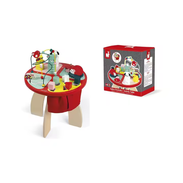 Janod Mesa de Actividades para Bebé JU08018 - Juguetes de Habilidades Básicas - 1