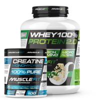 Pack Whey 100% Protein 2000g + Creatina 300g MuscleFIt   MUSCLECULT│Aumento Muscular - details 0