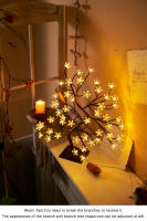 Lámpara De Mesa LED Sakura Con Control Remoto USB Para Decoración De Navidad Y Fiesta Luz De Árbol Para Dormitorio Hotel Tienda - details 1