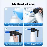 Eyector de espuma eléctrico portátil de 1,5 l, generador de espuma para lavado de autos, tipo pulverizador, recargable, neumático, pulverizador de agua a alta presión - details 10
